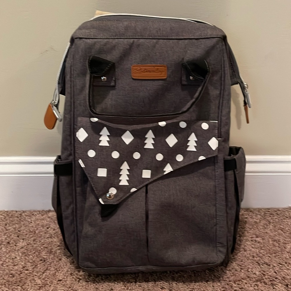 New! Diaper Bag Backpack Waterproof W/USB Charging Port